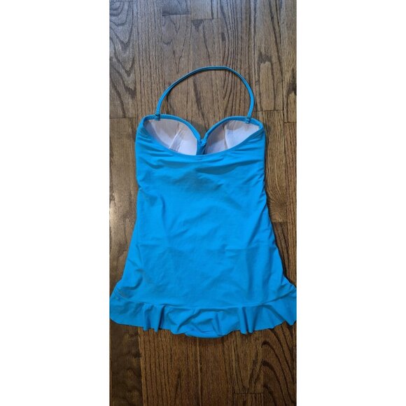 ABS By Allen Schwartz Slimming Skirted One-piece Swimsuit Women's Size 8 - Picture 3 of 6